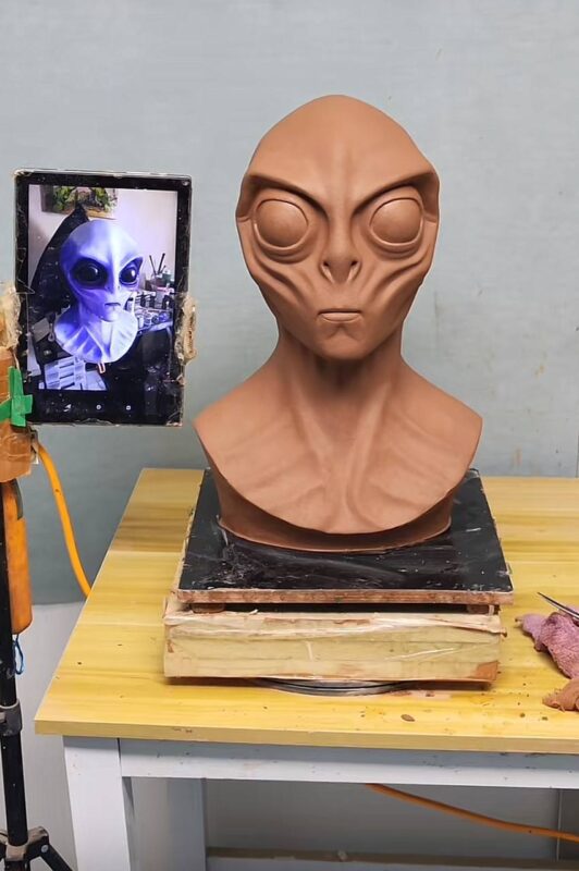 back scene of mask creation